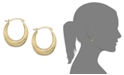 Macy's 10k Gold Earrings, Chevron Hoop Earrings